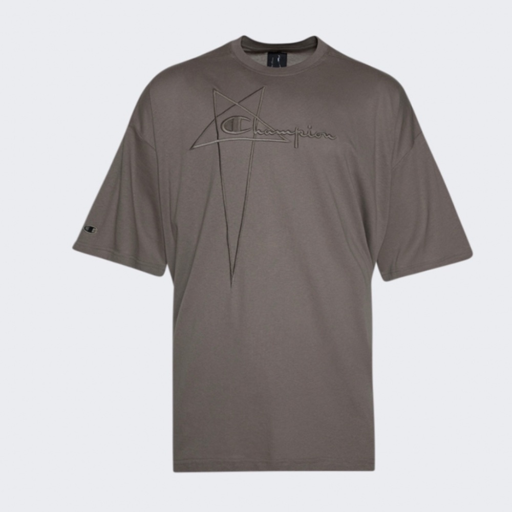 Rick Owens X Champion Tommy tee in dust